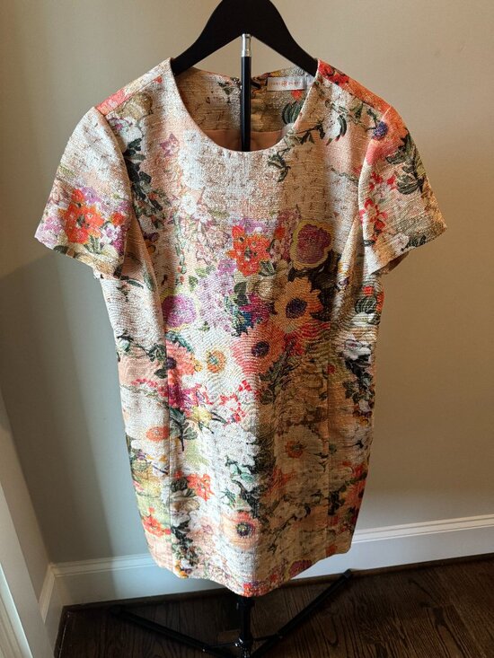 Tory Burch Dresses & Skirts - Tory Burch Peach Floral Mosaic Dress US Size 12
